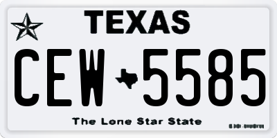 TX license plate CEW5585