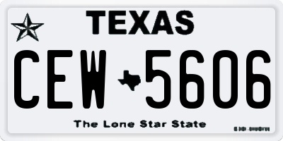 TX license plate CEW5606