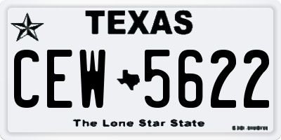 TX license plate CEW5622