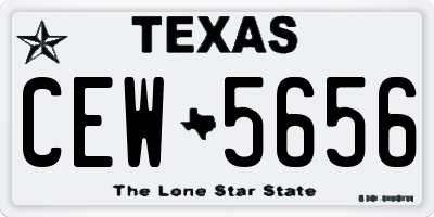 TX license plate CEW5656