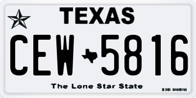 TX license plate CEW5816