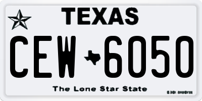 TX license plate CEW6050