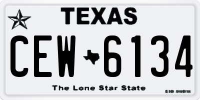 TX license plate CEW6134
