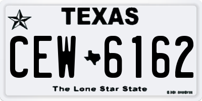 TX license plate CEW6162