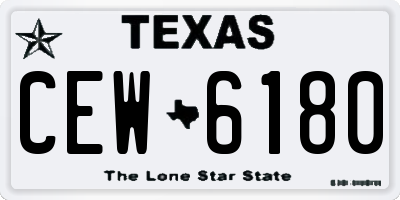 TX license plate CEW6180