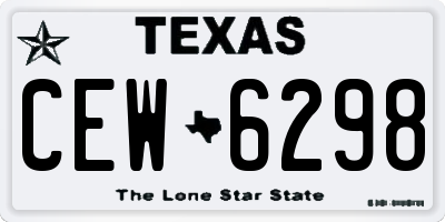 TX license plate CEW6298