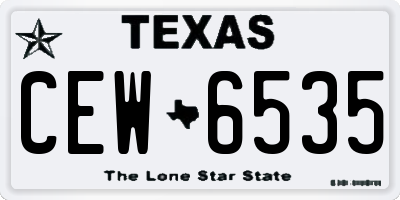 TX license plate CEW6535