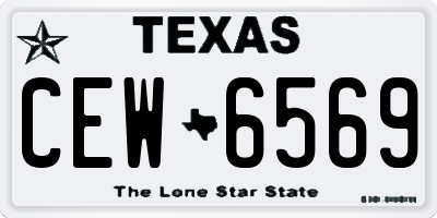 TX license plate CEW6569