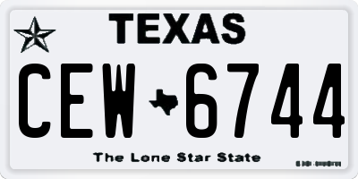 TX license plate CEW6744