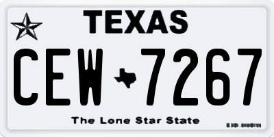 TX license plate CEW7267