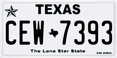 TX license plate CEW7393