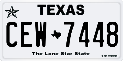 TX license plate CEW7448