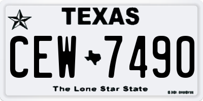 TX license plate CEW7490