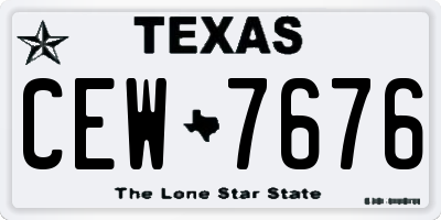 TX license plate CEW7676