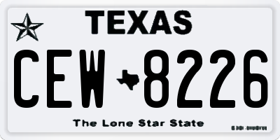TX license plate CEW8226