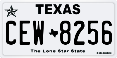 TX license plate CEW8256