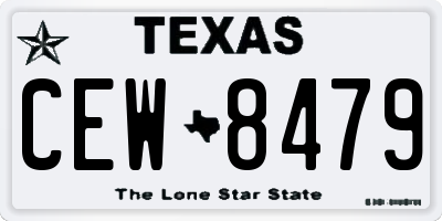 TX license plate CEW8479
