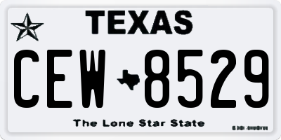 TX license plate CEW8529