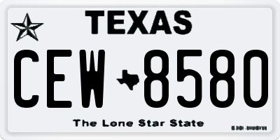 TX license plate CEW8580