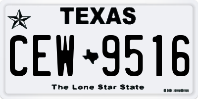 TX license plate CEW9516