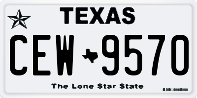 TX license plate CEW9570