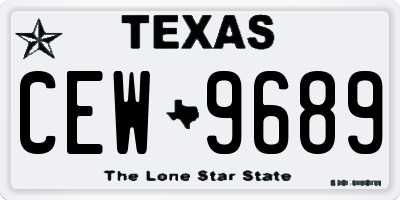 TX license plate CEW9689