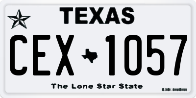 TX license plate CEX1057