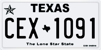 TX license plate CEX1091