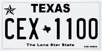 TX license plate CEX1100