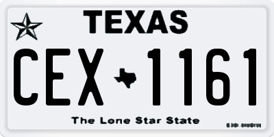 TX license plate CEX1161