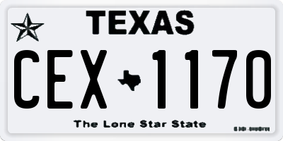 TX license plate CEX1170
