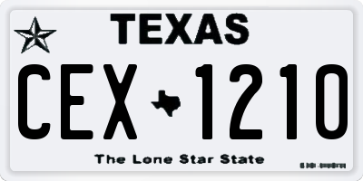 TX license plate CEX1210
