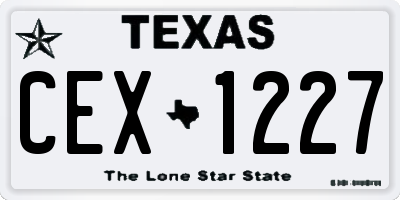 TX license plate CEX1227