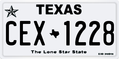 TX license plate CEX1228