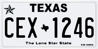 TX license plate CEX1246
