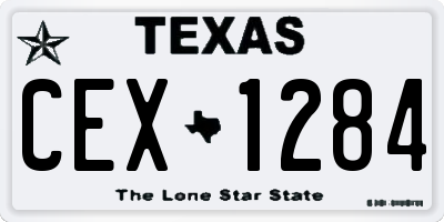 TX license plate CEX1284