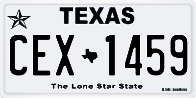 TX license plate CEX1459