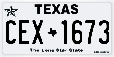 TX license plate CEX1673