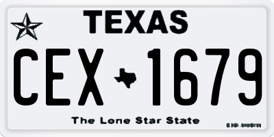 TX license plate CEX1679