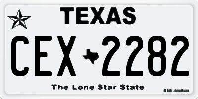TX license plate CEX2282