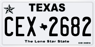 TX license plate CEX2682