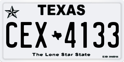 TX license plate CEX4133