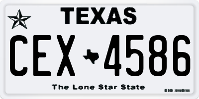 TX license plate CEX4586