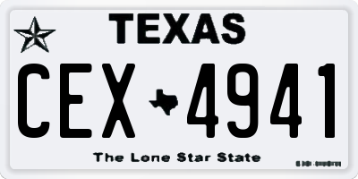 TX license plate CEX4941