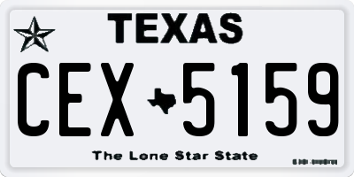 TX license plate CEX5159