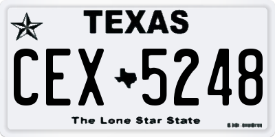TX license plate CEX5248