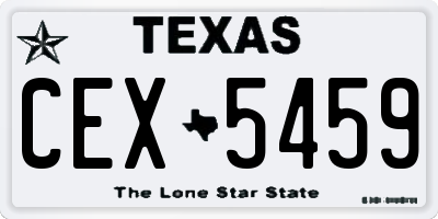 TX license plate CEX5459