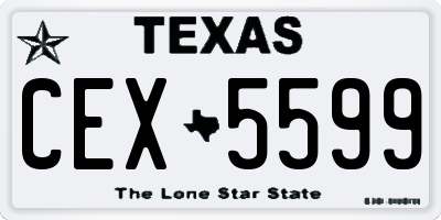 TX license plate CEX5599