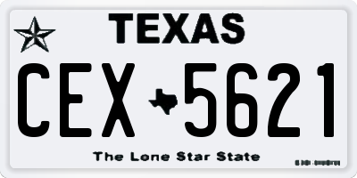 TX license plate CEX5621