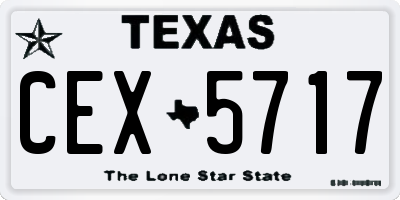 TX license plate CEX5717